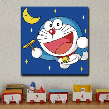 品欧源儿童数字画油彩画diy自绘填色卡通动漫小学生填