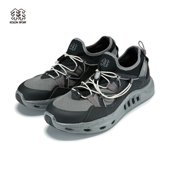 kolon sport可隆乐透鞋 户外透汽运动徒步越野溯溪鞋 炭黑cc 285