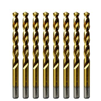 凯普森 高速钢m2镀钛麻花钻头 金属开孔电钻冲击钻头不锈钢麻花钻 8.