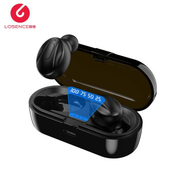 路信 losence G13 5.0真无线蓝牙耳机 迷你隐形运动跑步商务入耳式耳机超小双耳 苹果/安卓手机通用 黑色
