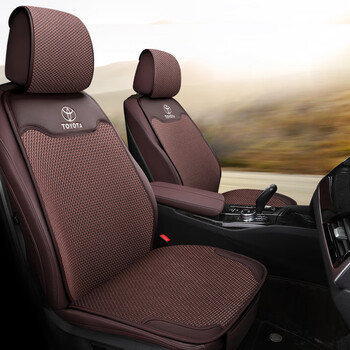 融峰适用于丰田凯美瑞座椅套rav4荣放汉兰达卡罗拉坐垫半包汽车座套咖