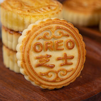 奶皮子月饼内蒙手工芝士奶酪月饼奶豆腐酸奶昔中秋月饼礼盒装 芝士馅4