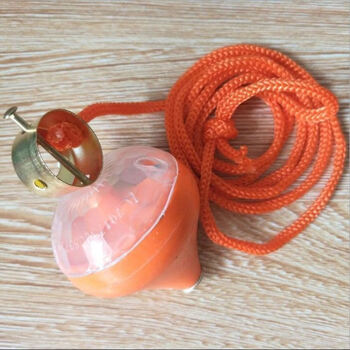 俏娟新款甩绳陀螺拉绳陀螺传统怀旧牵线陀螺地摊产品牵线陀螺桔色1个