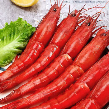 刺身生腌生呛甜虾鳌虾深海捕捉解冻即食1417cm1419条斤2斤精选红魔虾