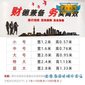 焱悠财务会计办公室公司企业文化墙面装饰励志标语3d立体亚克力墙贴纸