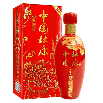 杜康酒 杜康精制红花瓷酒42度浓香型白酒500ml 1瓶【图片 价格 品牌