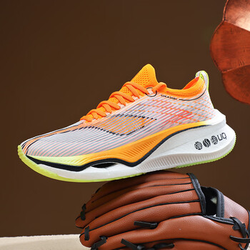 回力飞电3c跑步鞋男碳板马拉松训练竞速比赛田径爆米花运动女桔色43
