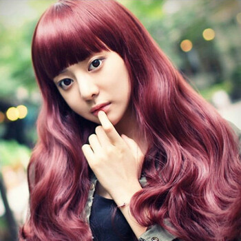 头套沐宴 【齐刘海】酒红色 发网夹子  小梳子 小护理液