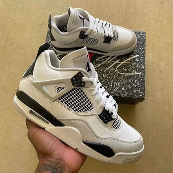 okkdey【官网】aj4小白水泥灰白黑篮球鞋经典复古气垫运动鞋新款潮流