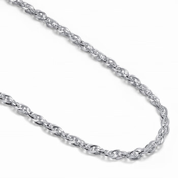 可颖a生日礼物 银项链 999 足银 男女 s990情侣双水波链 无吊坠 银饰