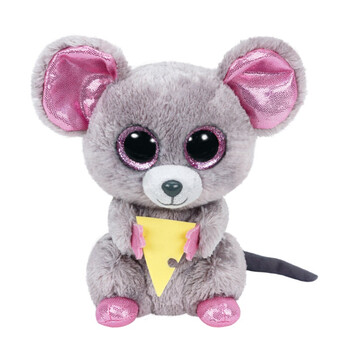 美国ty大眼睛毛绒玩具动物造型玩偶儿童公仔大眼萌豆豆布娃娃奶酪鼠