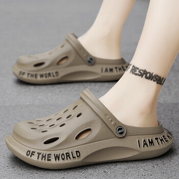 耐克顿椰子洞洞鞋男款软底花园鞋潮流百搭拖鞋男士包头凉鞋透气沙