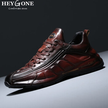 赫刚heygone轻奢品牌休闲鞋男鞋真皮小白鞋冬季新款潮鞋子运动休闲