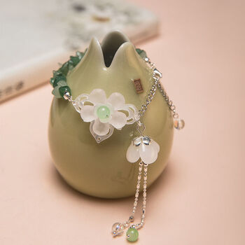 提伯斯水晶手链女古风流苏超仙清新简约手镯手饰中国风复古宫廷汉服