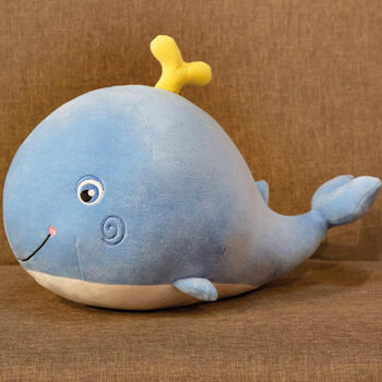 布娃娃鲸鱼玩偶公仔毛绒玩具可爱海豚小号陪你睡抱枕布偶萌软懒人女生