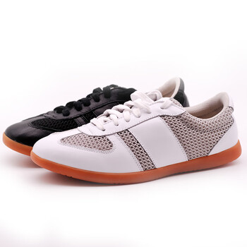 太极鞋薄款春秋夏易武堂太极鞋牛筋底透气软皮男女武术练功鞋网面太极