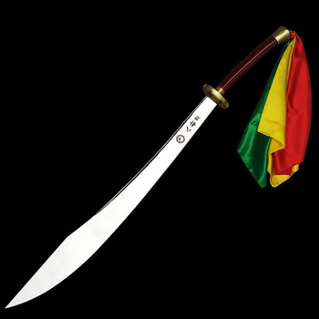 高端新品八卦刀半硬刀锻打不锈钢工艺传统八卦双手刀武术表演太极硬刀