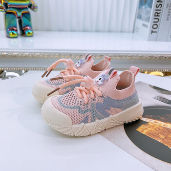 幼儿园室内鞋儿童袜子鞋童针织鞋脚蹬童夏宝宝运动鞋粉色25码内长158