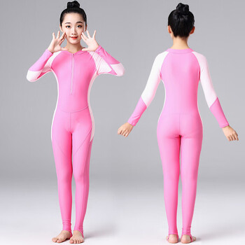 泳裤女长裤儿童连体泳衣女孩315岁女童中大童小学生长袖长裤防晒速干