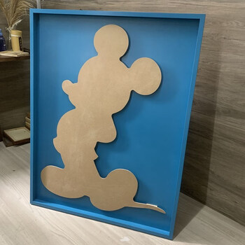 罗蒙卡帝拼图框装裱米老鼠相框立体悬浮迪士尼945片异形米奇拼图裱框