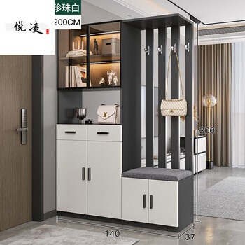 onevan衣帽柜鞋柜落地式门厅柜鞋柜衣帽柜鞋柜家用玄关柜衣帽架一体换