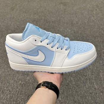 杰宾耐春夏aj男女鞋莆田纯原air1lowiceblue低帮蓝白色百搭休闲鞋冰蓝