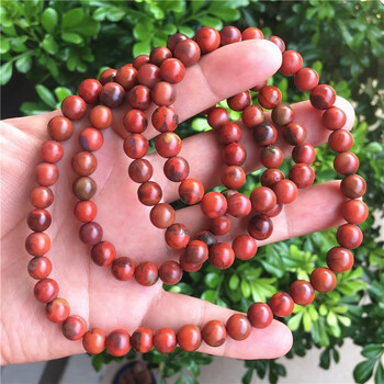 华花弥(huahuami)南红玛瑙四川凉山瓦西九口铁皮黄皮包浆带原皮佛珠