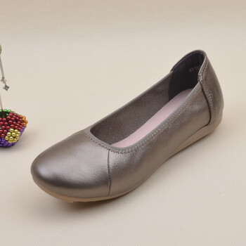 catasdate春夏女士船鞋瓢鞋软底蛋卷鞋女舒适工作鞋牛筋底妈妈鞋平底