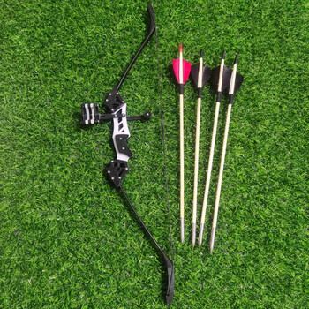 分体式迷你弓箭加大磅数可拆卸解压玩具射箭用品袖珍反曲弓 弓 4支箭