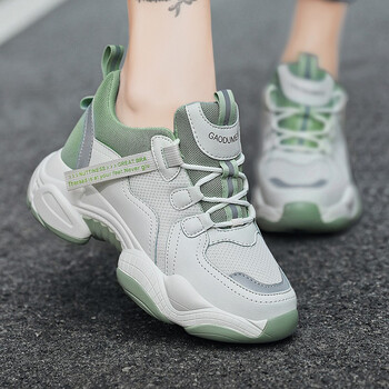 面防水远动休闲鞋夏款女装波鞋秋季松糕厚底鞋女人坡跟单鞋高跟跑步鞋