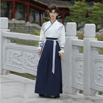 道士服装中国风秋季原创汉服男宋制古风仙气武侠道袍魏晋风书生演出服