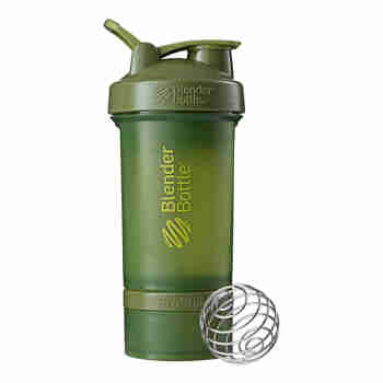 美国Blender Bottle组合摇摇杯PROSTAK 22oz带2容器盒健身代餐摇瓶 塑料杯 PROSTAK 22oz - 绿色