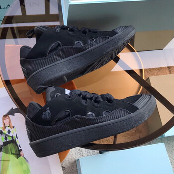 小鬼王琳凯同款纯原lanvin浪凡面包鞋时尚新款浪凡面包鞋拼色厚底德训