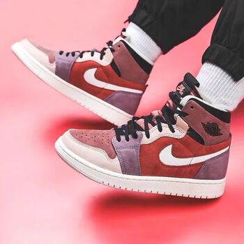 ivankondrupzoomaircomfortaj运动鞋学生脏粉拼接高帮篮球鞋男女跑步