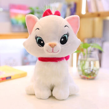 可爱猫咪公仔卡通玛丽猫玩偶安抚布娃娃毛绒玩具儿童节礼物女生 白色