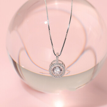 老凤祥款s925银项链女韩版简灵动吊坠气质锁骨链圣诞节礼物送女友送