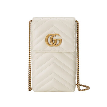 gucci古驰女包时尚迷你款手机包marmont系列便携翻盖手袋单肩包链条包
