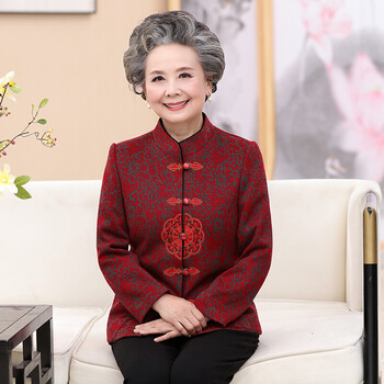 七十岁老奶奶秋季套装60-70岁老太太秋天穿的服装中老年女装秋装女80