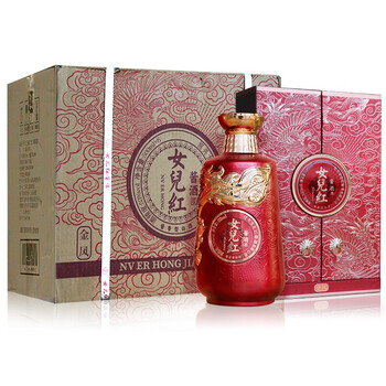 女儿红白酒金凤53度酱香型高度白酒500ml6瓶整箱装内含礼品袋