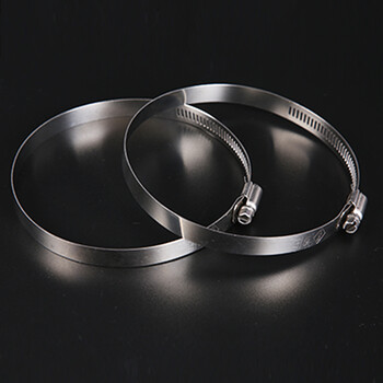 上玺不锈钢烟道风帽出风口双层铝箔管pvc复合管变径接头卡箍卡箍