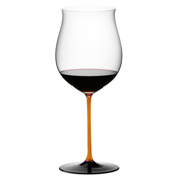 奥地利riedel醴铎黑领结定制款限量橙色杆波尔多勃艮第手工红葡萄酒杯高脚杯勃艮第款单支 图片价格品牌报价 京东