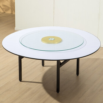 布罗利 酒店大圆桌宴会圆桌餐厅饭店折叠圆桌20人餐桌酒席大圆桌 1.