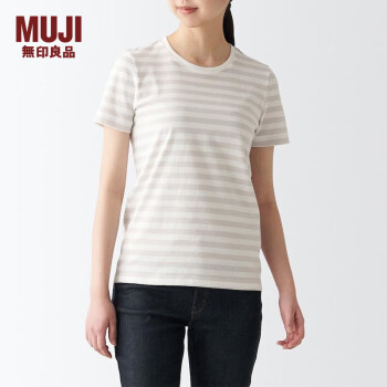 ӡƷ MUJI Ůʽ ñ֯ T  BBA01A2S ǳɫ S155/80A