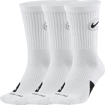 耐克（NIKE） 篮球袜男女袜2025春季新款高筒运动袜吸汗透气休闲袜舒适棉袜子 DA2123-100/三双/白色/新 S（22-24cm）34-38码