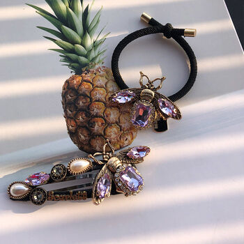 美芙仁小蜜蜂发卡头饰夹子韩国日韩网红小姐姐ins风复古顶夹鸭嘴边