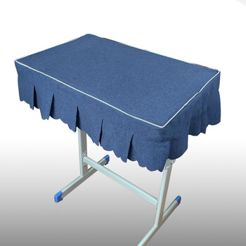 学生桌布桌罩课桌套罩教室蓝色加厚棉麻中小学校课桌布罩天媺棉麻藏青