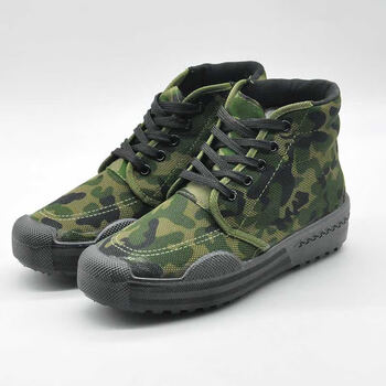 军佑 高帮解放鞋男高帮透气帆布鞋防滑耐磨劳保男女解放鞋 高帮吹气底