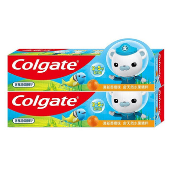 高露洁colgate25岁儿童牙膏40g香橙味婴儿宝宝食品级温和防蛀清洁口腔