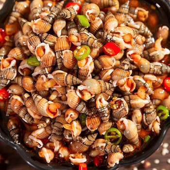 【抖音 消暑】麻辣海瓜子即食罐头405克小海鲜熟食爆炒螺丝钉海锥子辣