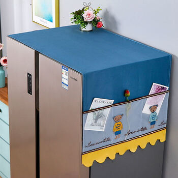 冰箱防尘罩防尘布盖布保护罩微波炉洗衣机双开门单开门冰箱罩盖巾幺丫